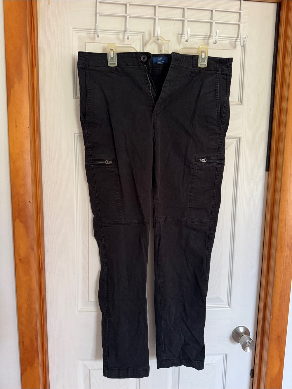 George Black Cargo Pants with Zip Pockets